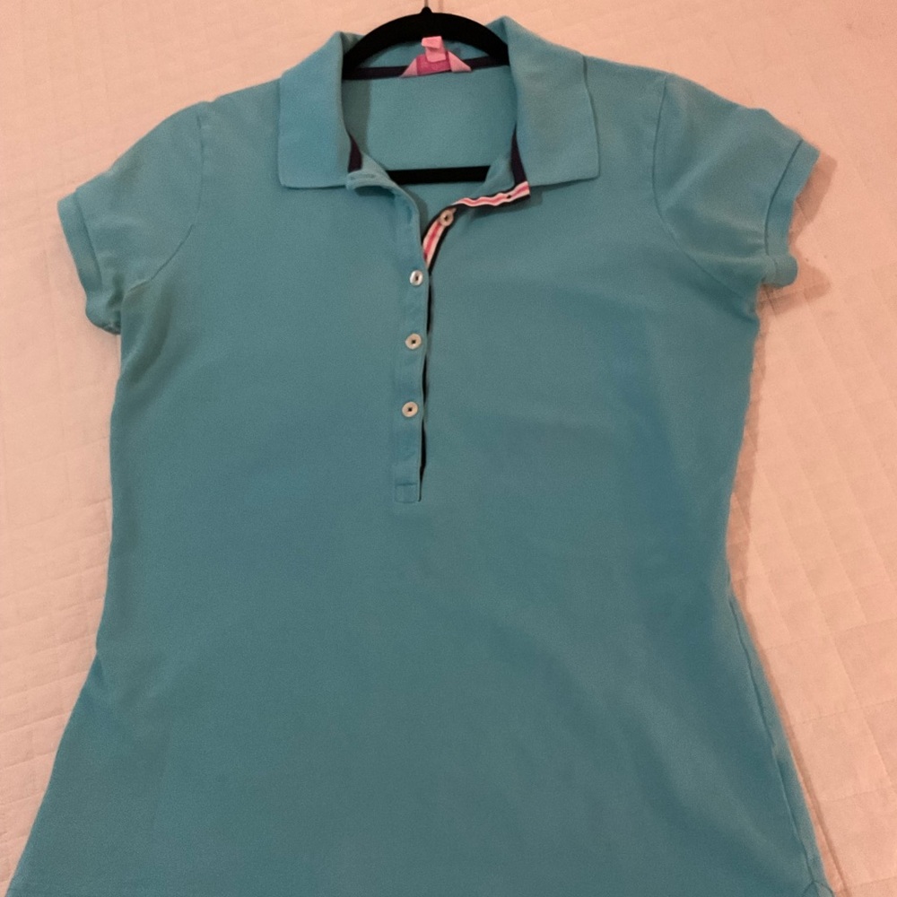 Lilly Pulitzer Turquoise Button Down Shirt